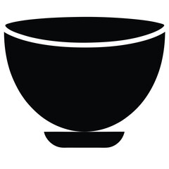 Simple Silhouette of a Bowl
