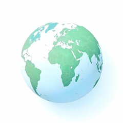 Fototapeta premium Minimalist Globe Vector on White Background