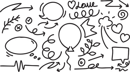 Cute hand drawn doodle vector set, love, Natural , star, cloud, weather, rainbow, flower, bubble, heart and creative design vector collection.