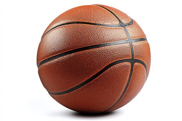 A basketball on white base