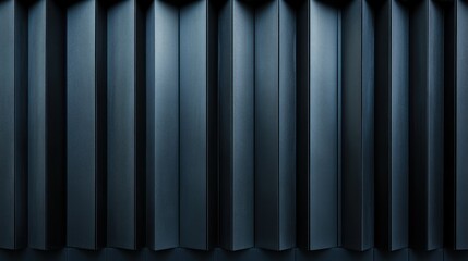 Abstract Wall Art Showing Vertical Grooves in Blue Tones