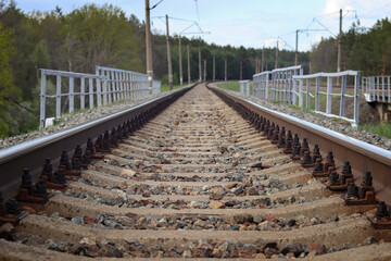 railway tracks in the morning