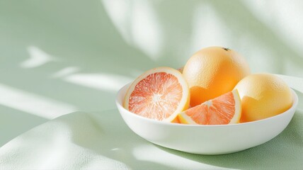 Fresh Grapefruit Still Life with Natural Light grapefruit fruit citrus healthy food fresh bowl pink