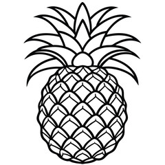Obraz premium Simple Pineapple Outline
