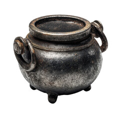 Mini cauldron, ultra realistic uhd photo, on transparent background
