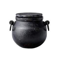 Mini cauldron, ultra realistic uhd photo, on transparent background