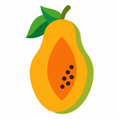 papaya vector illustration on white background