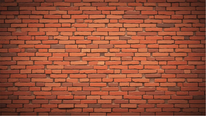 Brick wall background. Realistic brick wall vector illustration with detailed texture. Seamless brick wall.	