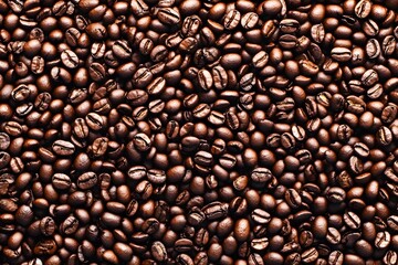 Obraz premium Roasted Coffee Beans Background Texture Image