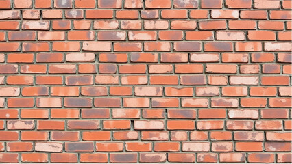 Brick wall background. Realistic brick wall vector illustration with detailed texture. Seamless brick wall.	