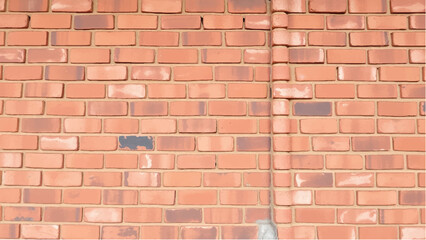 Obraz premium Brick wall background. Realistic brick wall vector illustration with detailed texture. Seamless brick wall. 