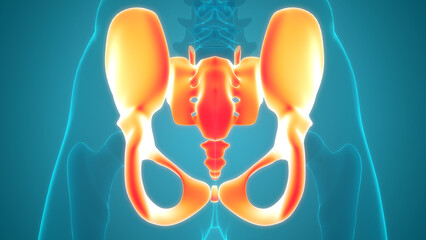 Human Skeleton System Pelvic Girdle Bone Joints Anatomy