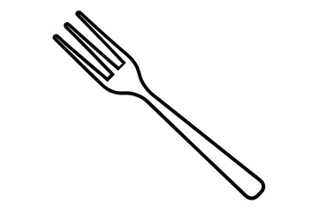 Fork icon vector silhouette illustration isolated on white background