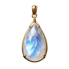 Moonstone pendant on transparent background