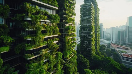 Urban green architecture cityscape visual art eco-friendly environment aerial view sustainable living