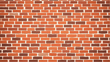 Brick wall background. Realistic brick wall vector illustration with detailed texture. Seamless brick wall.	