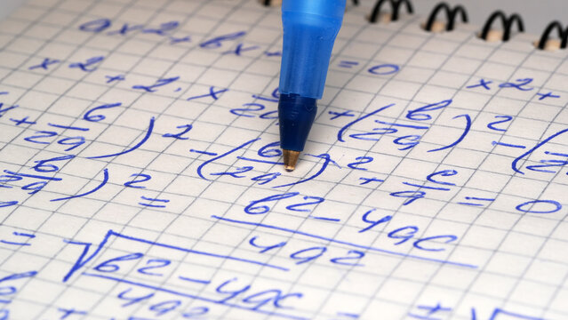 Creative math practice with ink on graph paper