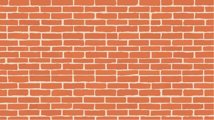 Brick wall background. Realistic brick wall vector illustration with detailed texture. Seamless brick wall.	