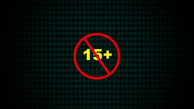 15+ note allowed icon animation.15 Not Allowed Sign Animation Video. Over 15 only censored. Fifteen age older. 4K animation