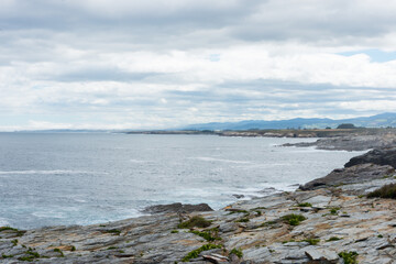 Galician coastline near Ribadeo, Spain. Cloudy day