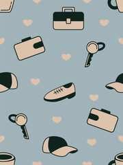 fathers day patterns Flat design