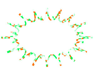 ステンドグラス風吹き出し　三角形模様　細長いギザギザした形