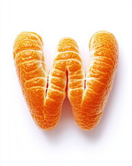 letter "W" made of tangerine