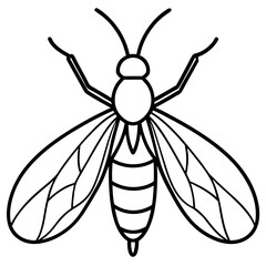 Elegant Firefly One-Line Vector Art