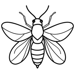 Elegant Firefly One-Line Vector Art