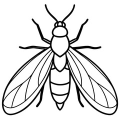 Elegant Firefly One-Line Vector Art