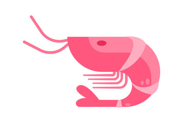 Pink Shrimp Swimming in the Ocean Depths with Grace and Elegance
