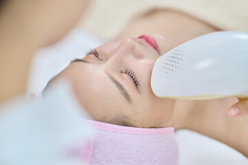 Female Face Laser Hair Removal Treatment