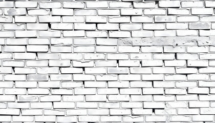 Obraz premium Old white brick wall as rough grunge background, color sketch. with white shades