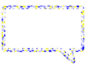 Fototapeta premium ステンドグラス風吹き出し 三角形模様 四角形