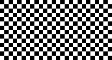 Checkerboard black and white seamless pattern. Background vector illustration.
