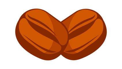 Roasted coffee beans forming a heart shape, a symbol of love for coffee