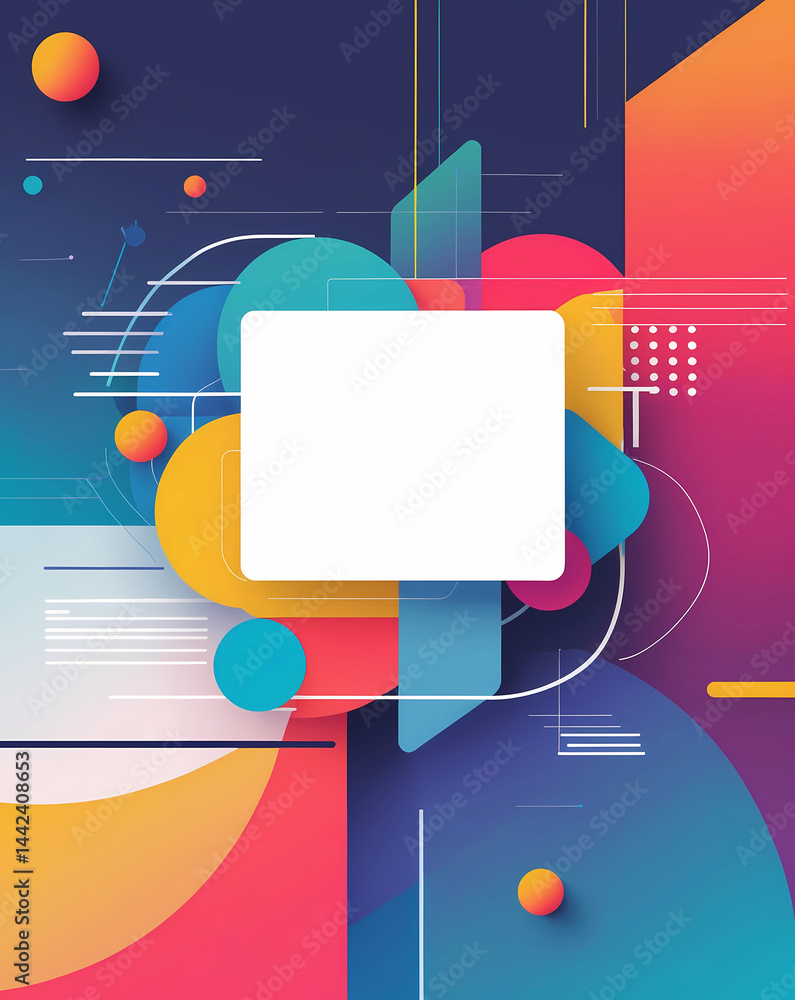 Aufkleber abstract colorful art with blank space for content