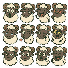 ram emotions set icons cartoon vector
vector set collection cartoon animals illustration on white background
cartoon collection ram
Collection of 9 cartoon animals