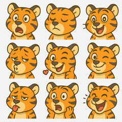 tiger emotions set icons cartoon vector
vector set collection cartoon animals illustration on white background
cartoon collection tiger
Collection of 9 cartoon animals