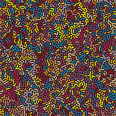 ABSTRACT COLORFUL LINES TURING PATTERN ROUGH DESIGN REACTION DIFFUSION DARK BACKGROUND VECTOR GOOD FOR WALLPAPER, COVER,POSTER 