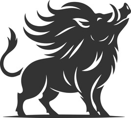 Fototapeta premium Vector silhouette of a boar animal