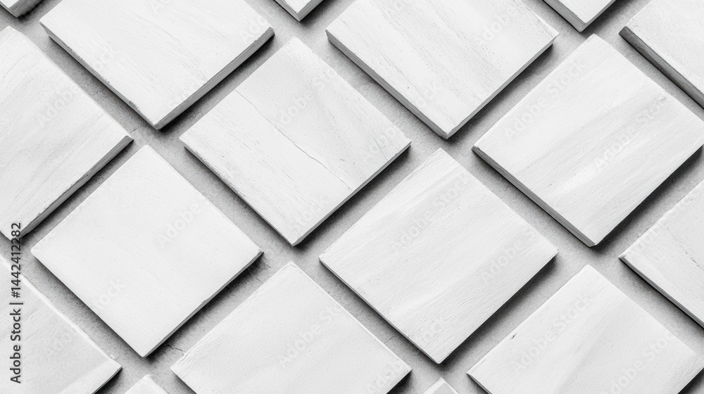 Poster a grid of white squares with varying degrees of sharpness.