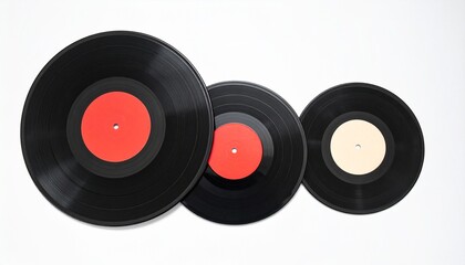 vinyl records showcasing the evolution of music. A nostalgic tribute to the history of audio, this image celebrates the artistry and the enduring allure of these classic music formats