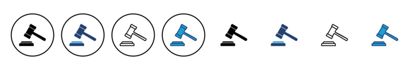 Gavel icon vector. judge gavel icon vector. law icon vector. auction hammer