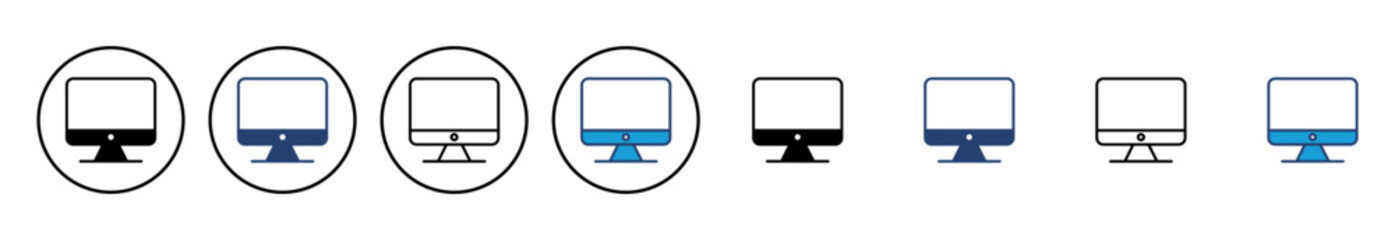 Computer icon vector. computer monitor icon vector.