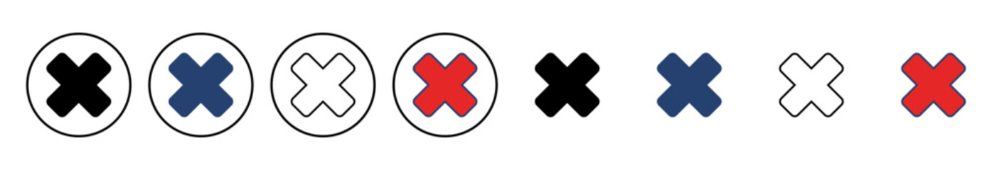 Obraz premium Close vector icon. Delete icon vector. cross sign