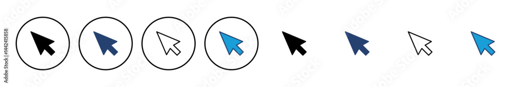 Aufkleber click icon vector. pointer arrow icon. cursor icon vector