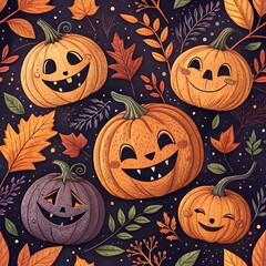 halloween seamless background
