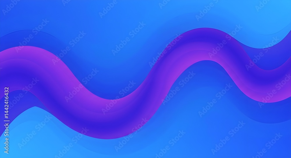 Poster abstract purple blue wave fluid gradient wave design modern wavy background dynamic color wave patte