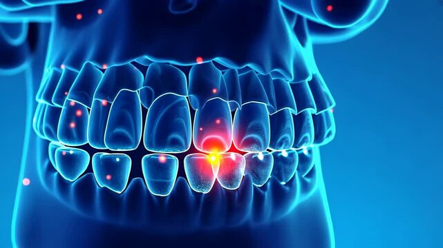 Implantation, dental surgery, tooth integration. Gum health. Gums swell near implant site. Bone density enhances tooth stability. Periodontal care prevents infection risks.